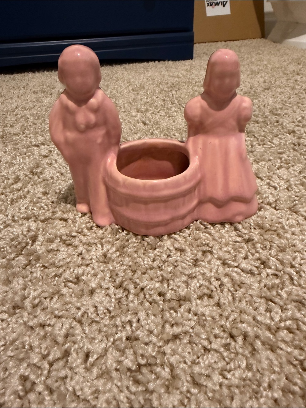 Pink Ceramic Boy & Girl Planter